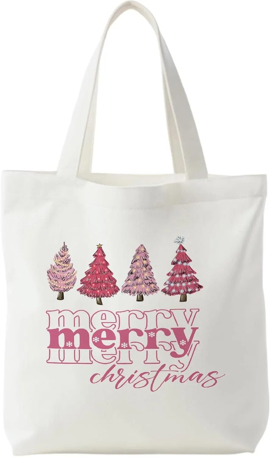 Christmas Tote Bag, Christmas Canvas Tote Bag for Women, Christmas Tote Bags with Handles