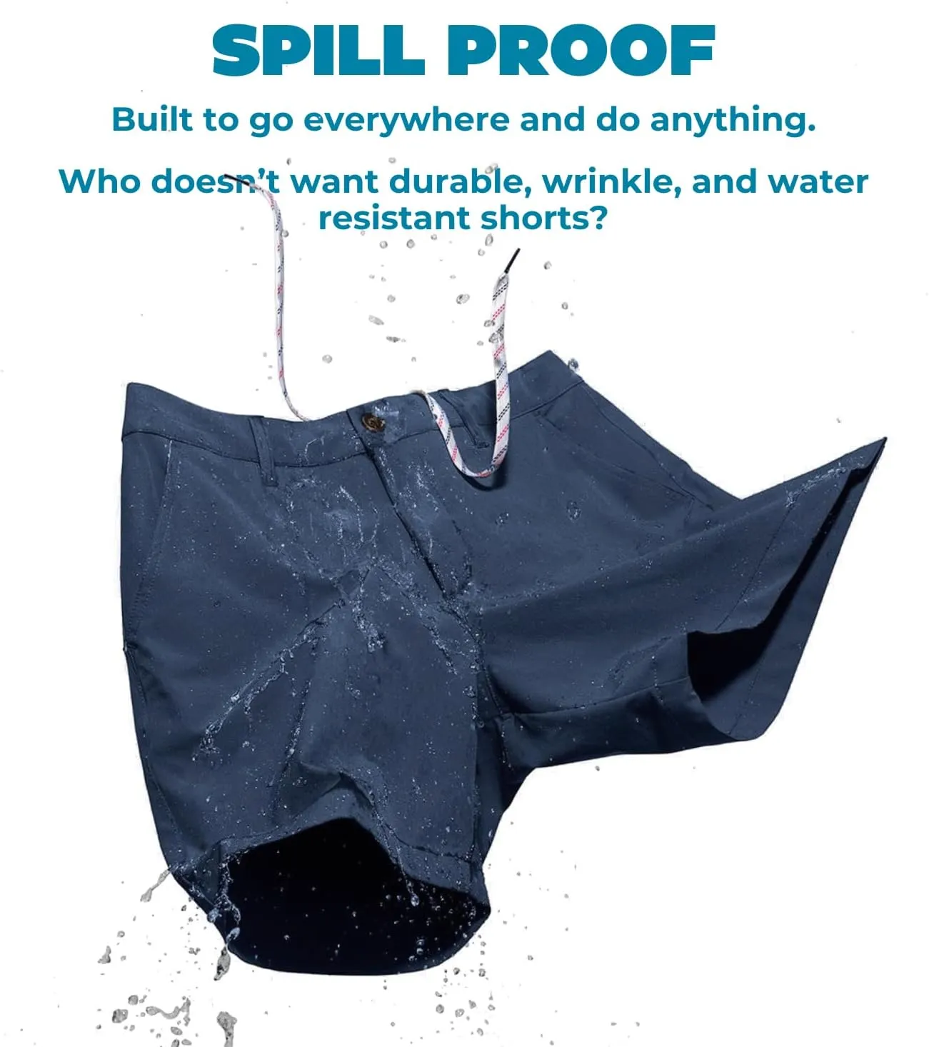 Chubbies Everywear Men’s Shorts – Mens Shorts Casual 6in Inseam, Elastic Waist, Water-Resistant, Zipper Pocket