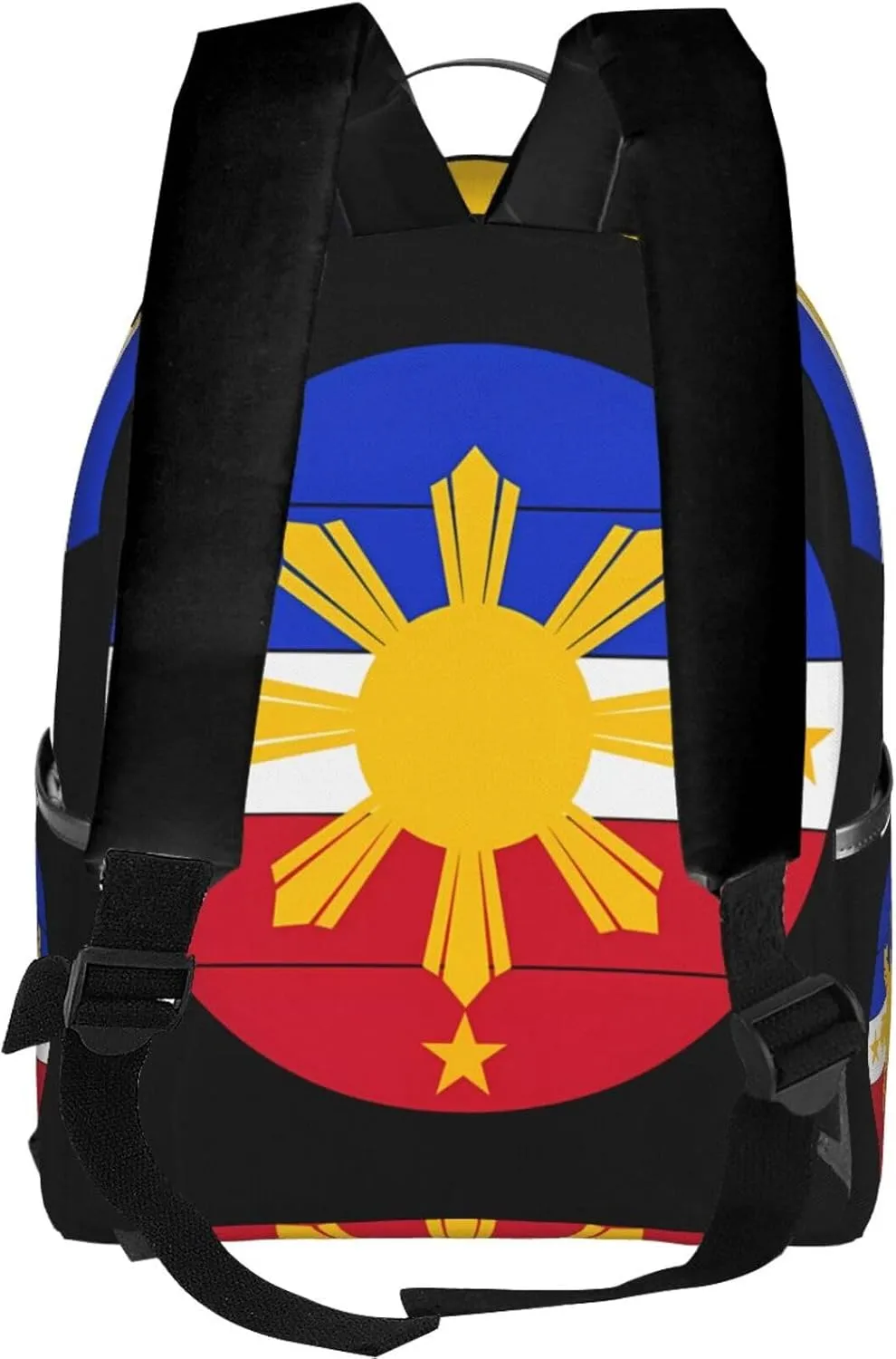 Circle Round Philippines Flag Casual Backpacks Laptop Backpack Carry-on Daypack Sports Travel Rucksack Lightweight Working Bag for Outdoor Hiking Cycling Walking