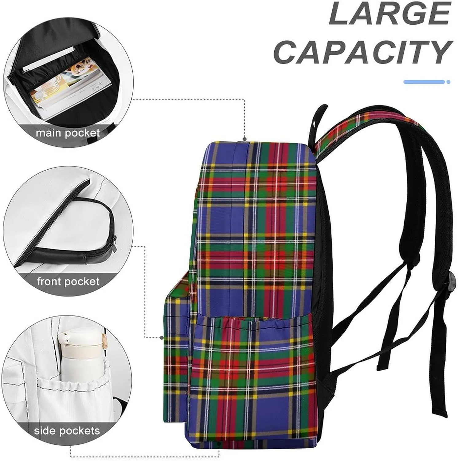 Clan MacBeth Tartan Casual Lightweight Large Capacity Travel Backpack Unisex