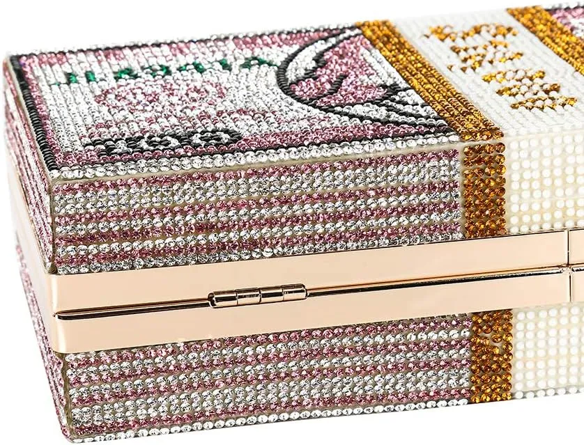 Classic Dollar Style Evening Bags With Diamond Shoulder Bag Wallet Clutch