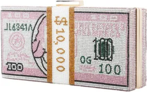 Classic Dollar Style Evening Bags With Diamond Shoulder Bag Wallet Clutch