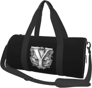 Classic Monogram Letter Y Duffel Bag Gym Bag Travel Sports Tote Large Foldable Beach Swim Yoga9