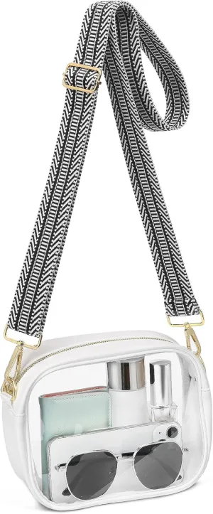 Clear Bag for Stadium Events, Clear Purse for Women Stadium Crossbody, Transparent Bag for Concert Sport Festival