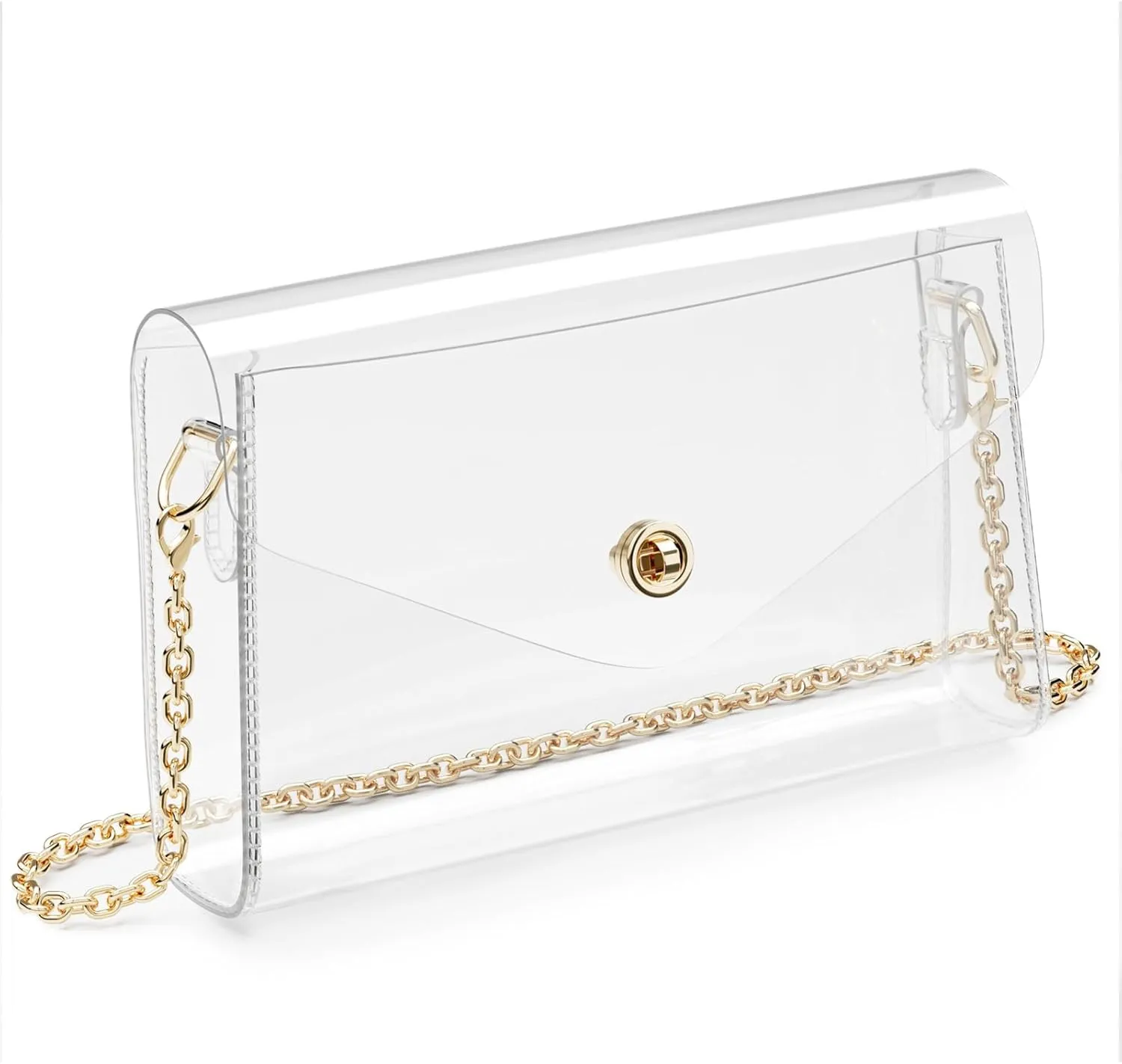 Clear Purse for Women, Stadium Approved Crossbody Bag with 2 Straps for Concerts