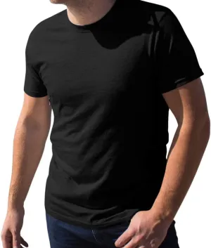 Clever Travel Companion Crew Neck Men's Tee Shirt - Pickpocket Proof Cotton Sublimation Tees with 2 Secret Hidden Pocket