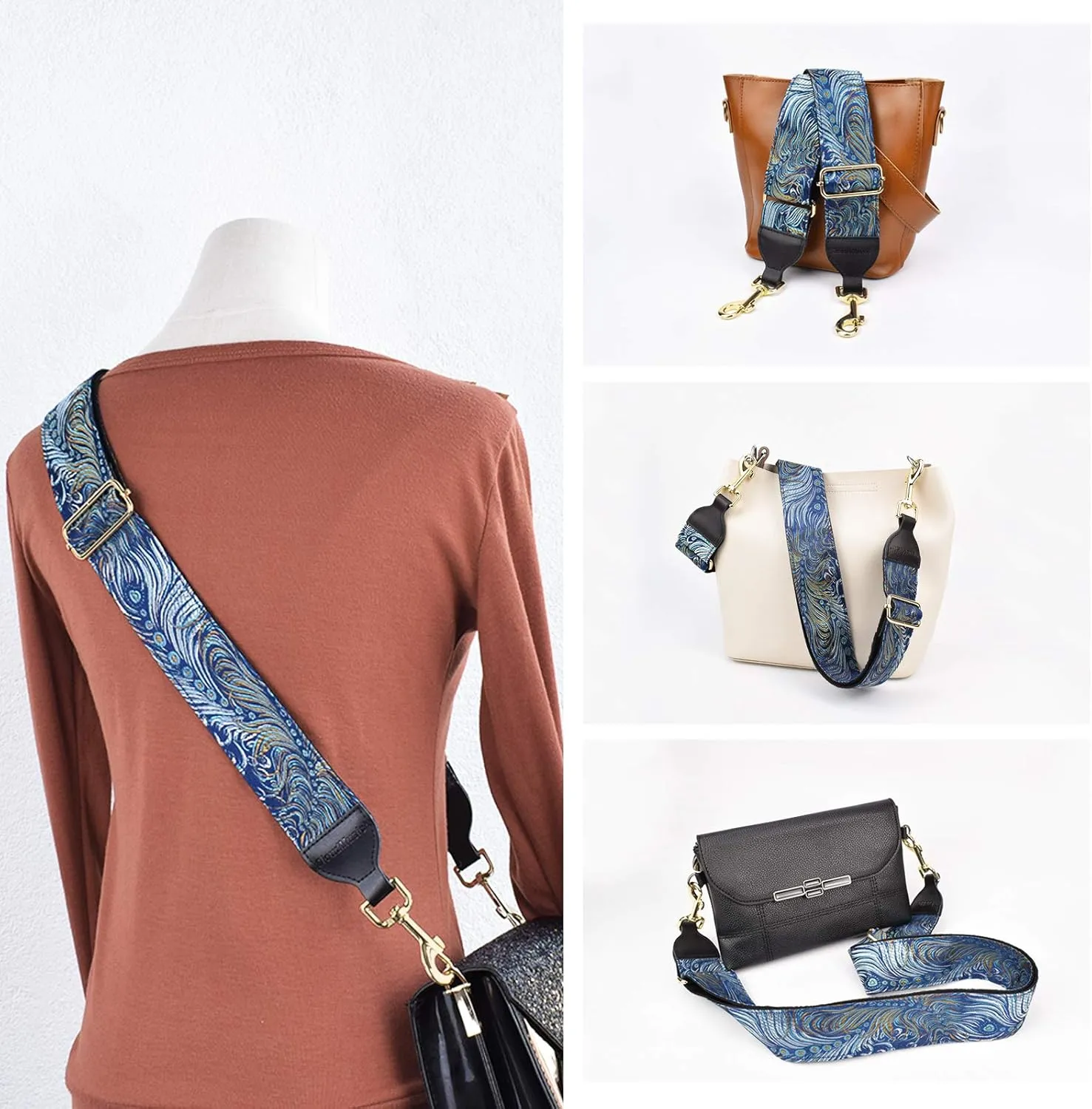 CLOUDMUSIC Handbag Strap Replacement Shoulder Crossbody Strap Purse Strap For Women Girls
