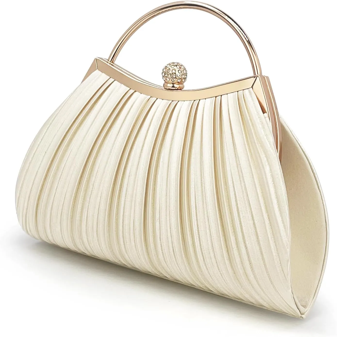 Clutch Purses for Women Evening Bags With Detachable Chain Strap for Cocktail Party Wedding with Pleated