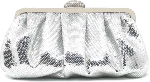 Clutch Purses for Women Sparkle Pleated Evening Clutch Bag Cloud Cross Body & Shoulder Bag for Party Prom Club Wedding