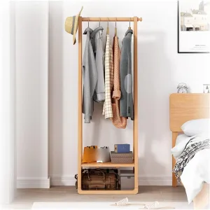 Coat Rack Stand Clothes Rack Stand, Free-Standing Houseware, Hall Entryway Bedroom for Garment Shoe Handbags Hat Storage Organised, Easy Assembly (Col