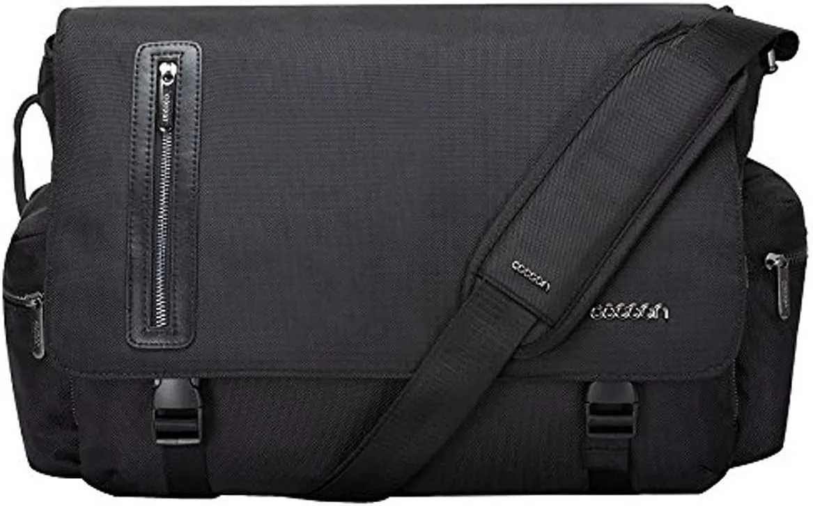 Cocoon MMB2705BK Buena Vista 16" Messenger Bag with Built-in Grid-IT! Accessory Organizer (Black)