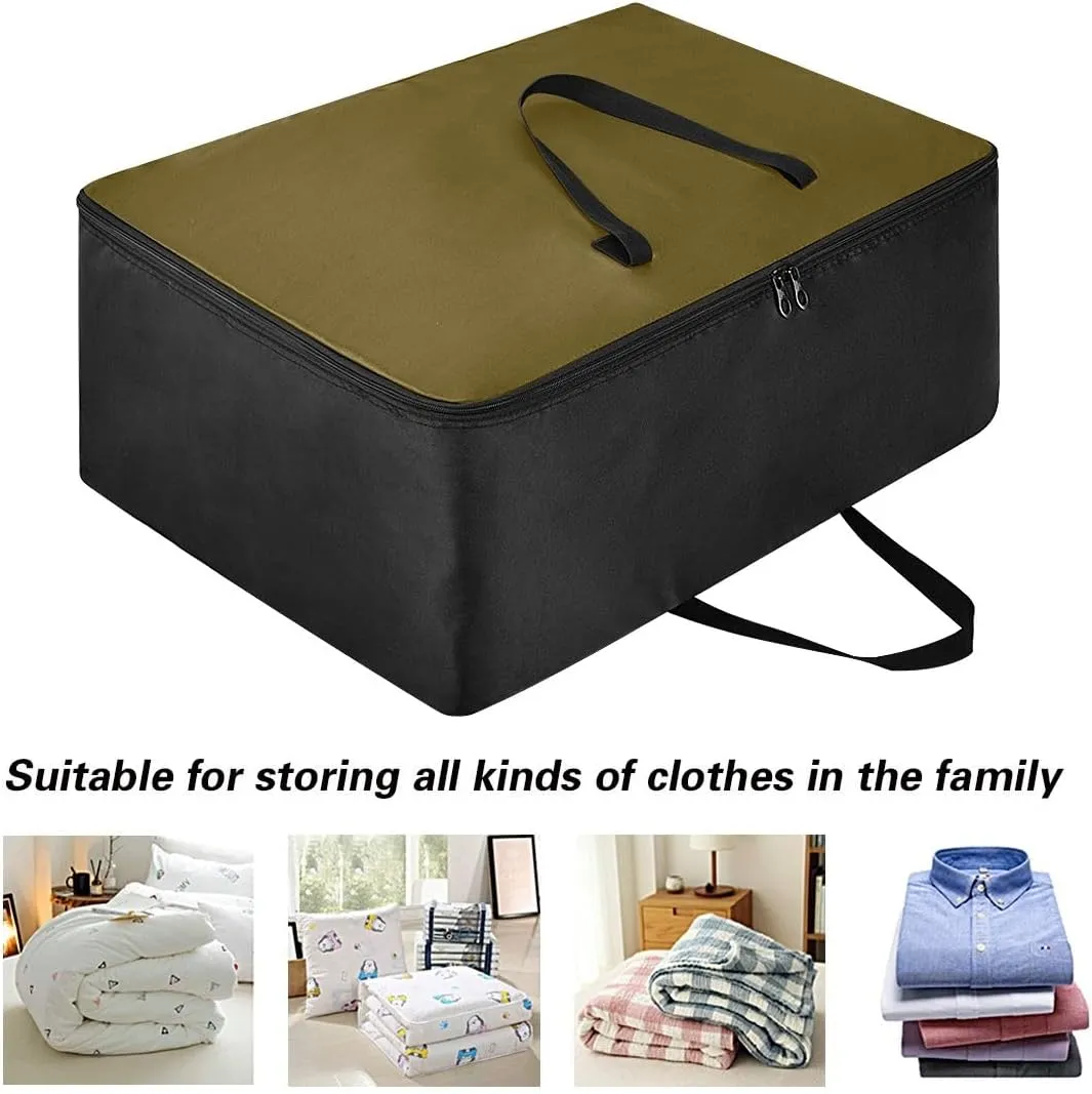 Coffee Storage Bags Moving Supplies with Sturdy Handle and Durable Zipper, Zippered Storage Bag for Closet Comforter, Pillow, Quilt