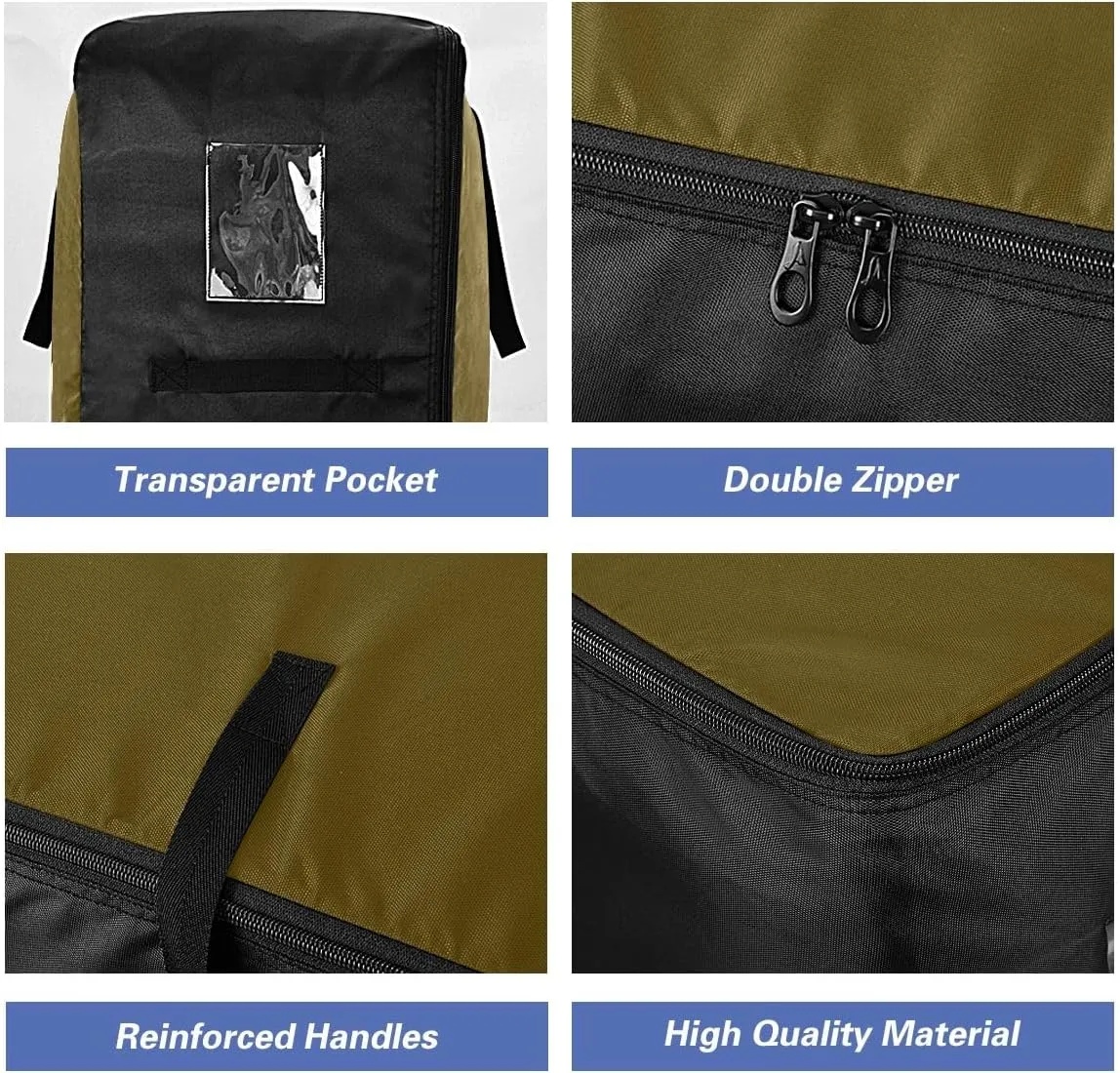 Coffee Storage Bags Moving Supplies with Sturdy Handle and Durable Zipper, Zippered Storage Bag for Closet Comforter, Pillow, Quilt