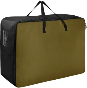 Coffee Storage Bags Moving Supplies with Sturdy Handle and Durable Zipper, Zippered Storage Bag for Closet Comforter, Pillow, Quilt