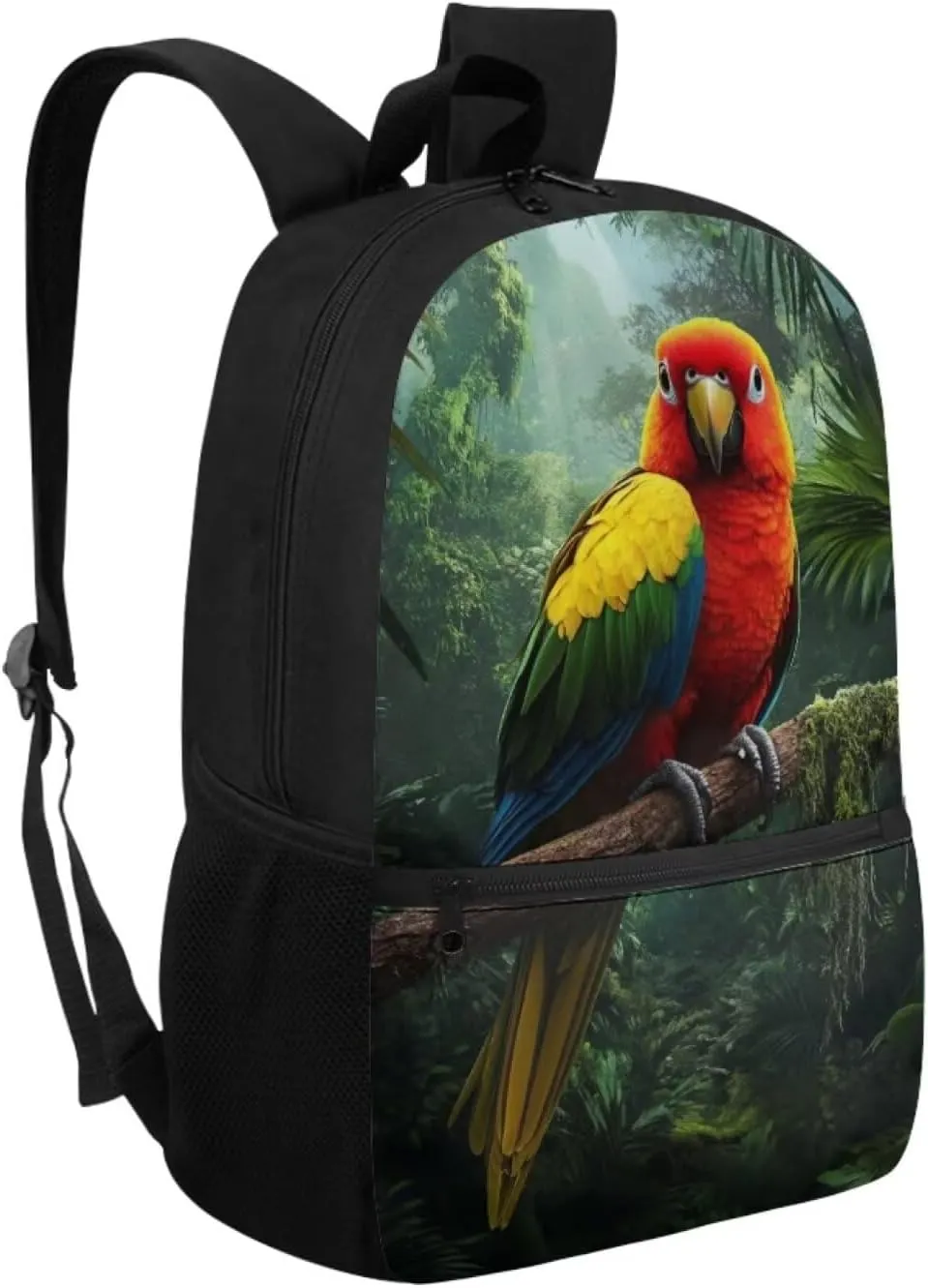 Coldinair 3D Parrot Elementary School Backpack for Boys Large Capacity School Bags for Boys 10-12 17 Inch Lightweight Bookbags Laptop Daypack for Teen Boys Mochilas Escolares Para NiñOs