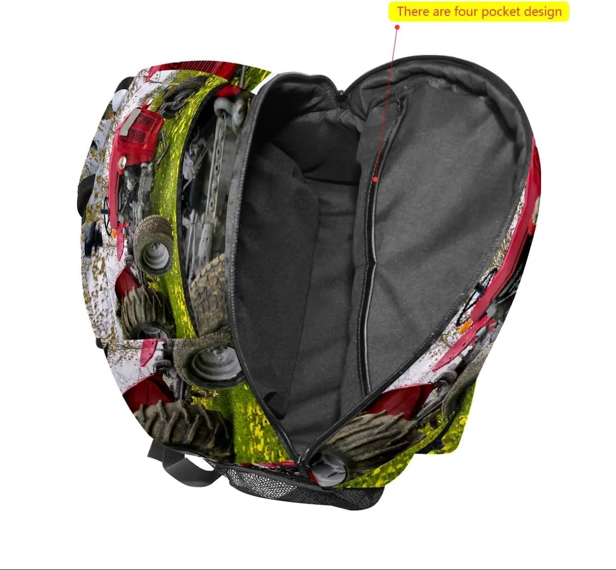 College Bookbag Farm Tractor School Bag Business Laptop Backpack Travel Hiking Daypack Large Diaper Bag for Adult Girls Boys