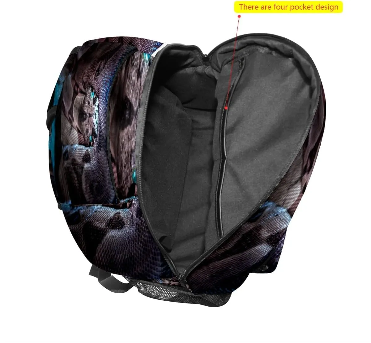 College Bookbag Snake School Bag Business Laptop Backpack Travel Hiking Daypack Large Diaper Bag for Adult Girls Boys