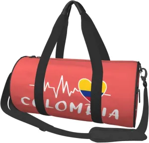 Colombia Heartbeat Duffel Bag Gym Bag Travel Sports Tote Large Foldable Beach Swim Yoga1