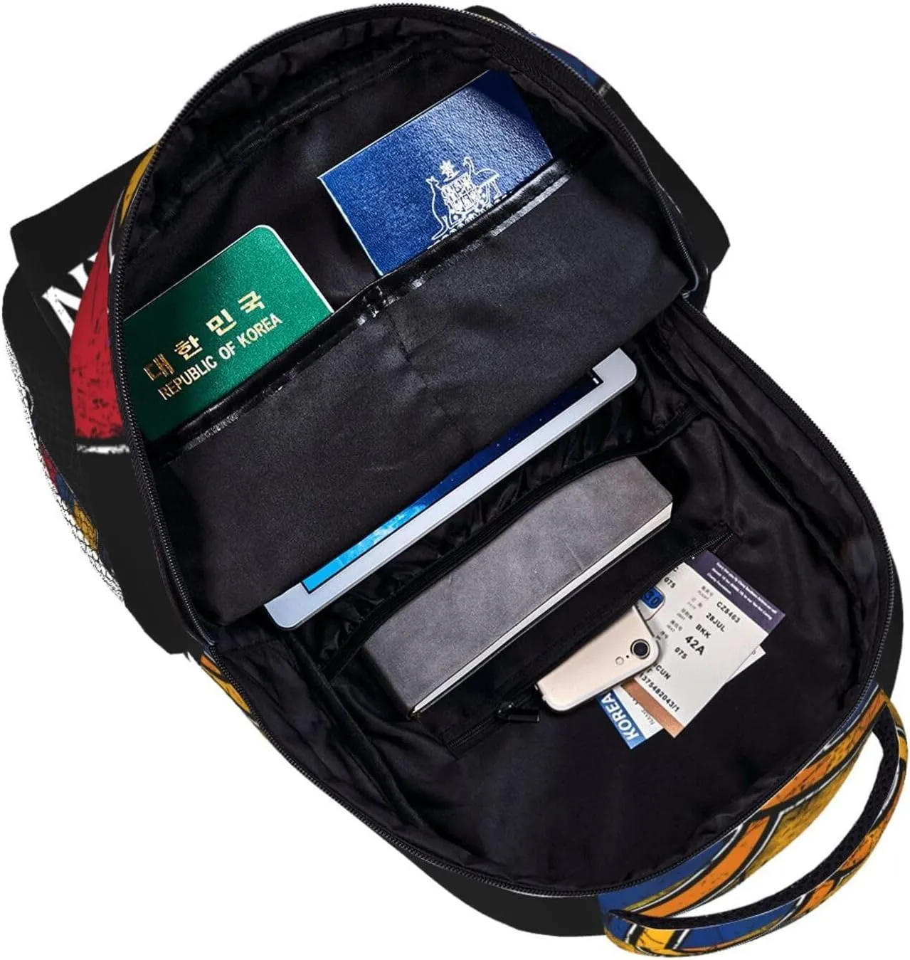 Colombia Marriage Colombian Married Flag Culture Casual Backpack Travel Pack Bag Laptop Backpacks With Side Pockets Front Zipper Pockets Bookpack Daypack Picnic Rucksack Computer Bag