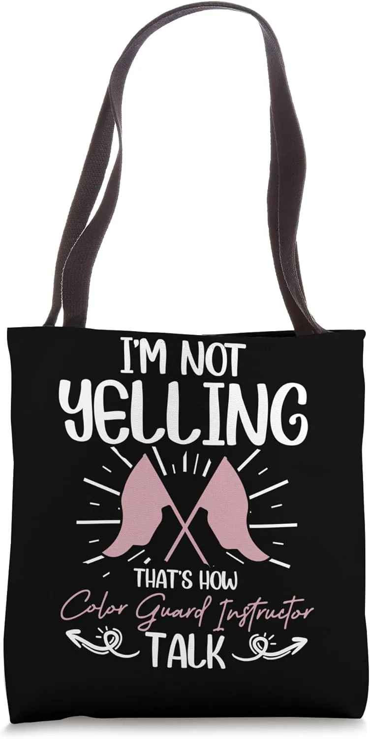 Colorguard Instructor Marching Band Choreography Art Tote Bag