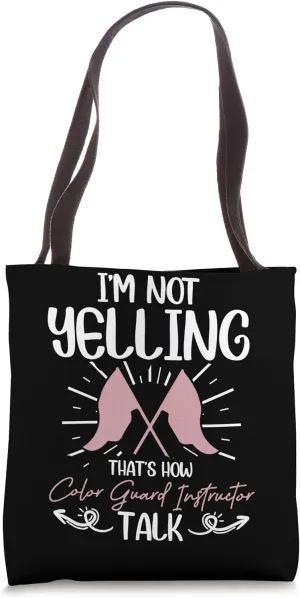 Colorguard Instructor Marching Band Choreography Art Tote Bag