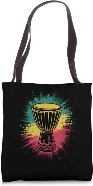 Colors Splash African Drumm Djembe Tote Bag