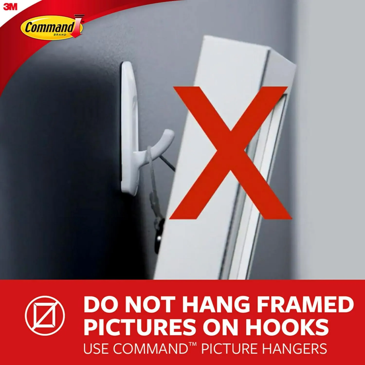 Command Medium Brushed Nickel Hooks, 2 Wall Hooks and 4 Command Strips, Damage Free Hanging with Adhesive, No Tools Hanging Home and Room Decor, Holds up to 3 lb