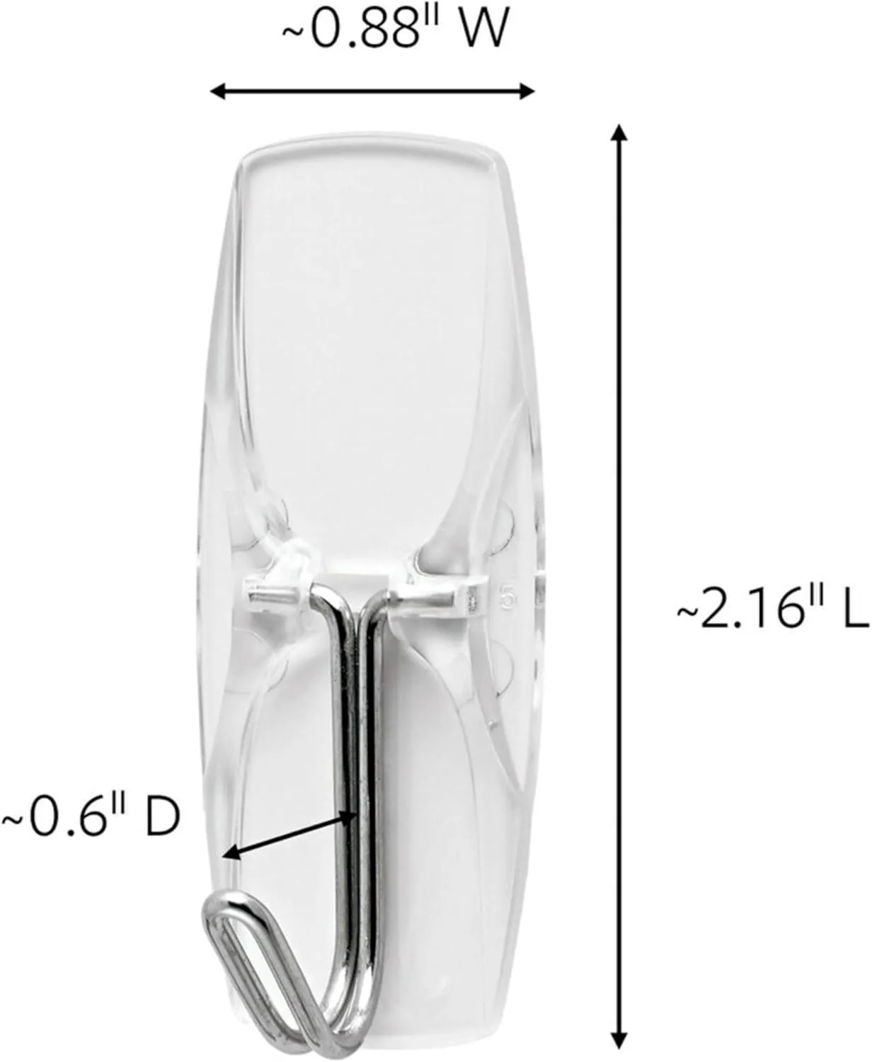 Command Medium Clear Wire Toggle Hooks,10 Hooks and 12 Command Strips, Damage Free Hanging with Adhesive, Great for Hanging, Organization and Storage, Holds up to 2 lb