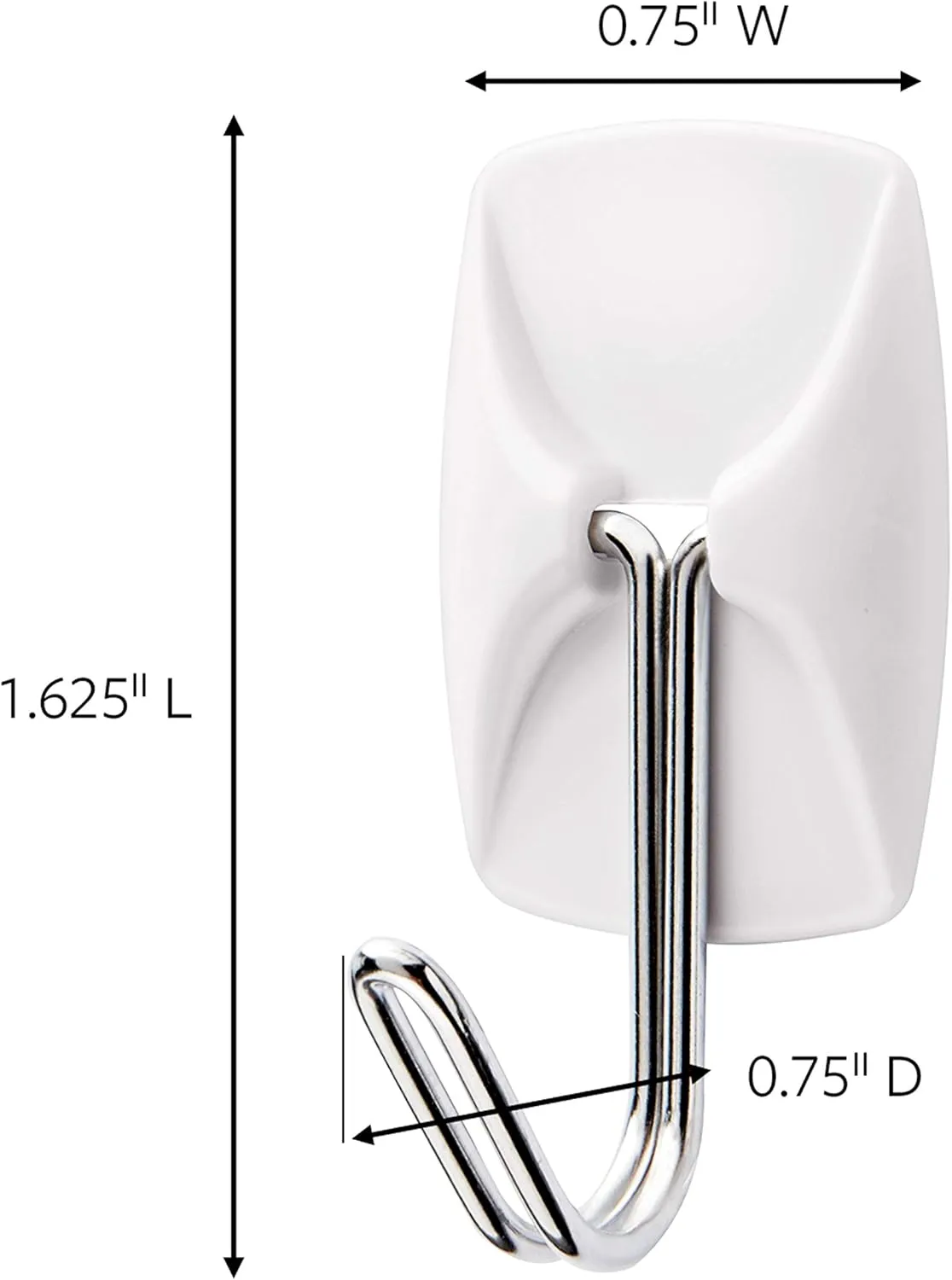 Command Small Wire Toggle Hooks, 16 Hooks and 24 Command Strips, Damage Free Hanging Wall Hooks with Adhesive Strips, No Tools Adhesive Hooks for Hanging, Organization and Storage, Holds up to 0.5 lb