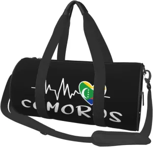 Comoros Heartbeat Duffel Bag Gym Bag Travel Sports Tote Large Foldable Beach Swim Yoga5