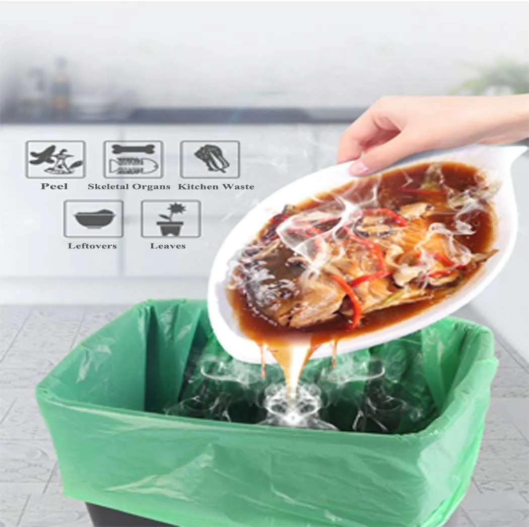 Compostable Trash Bags, 1.2 Gallon Small Disposable Compost Bags 150 Count Garbage Bags Made from PSM Starch-Based for Kitchen Bathroom Bedroom Office Trash Can (1.2 Gallon, 150)