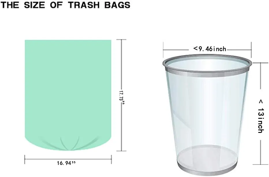 Compostable Trash Bags, 1.2 Gallon Small Disposable Compost Bags 150 Count Garbage Bags Made from PSM Starch-Based for Kitchen Bathroom Bedroom Office Trash Can (1.2 Gallon, 150)