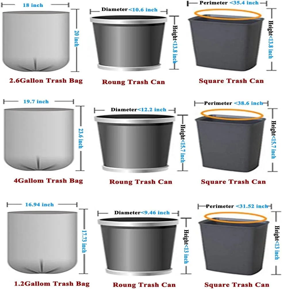 Compostable Trash Bags, 1.2 Gallon Small Disposable Compost Bags 150 Count Garbage Bags Made from PSM Starch-Based for Kitchen Bathroom Bedroom Office Trash Can (1.2 Gallon, 150)