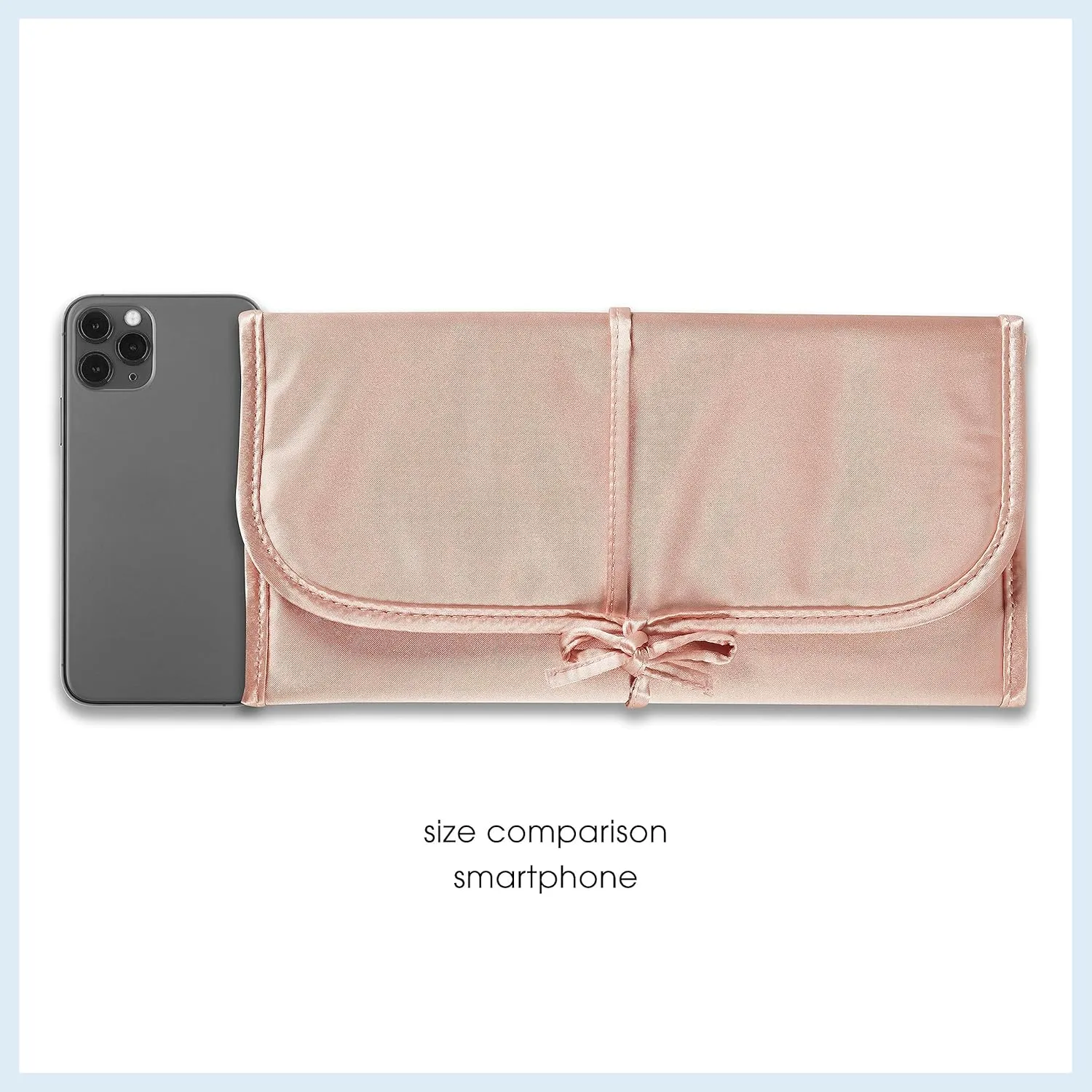 Conair Travel Jewelry Organizer, Travel Jewelry Bag with 6-Zippered Pockets in Blush Pink by Travel Smart