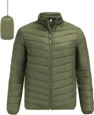 COOFANDY Men's Puffer Jacket Packable Lightweight Puffy Jackets with Zippered Pockets Down Alternative Winter Coat