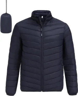 COOFANDY Men's Puffer Jacket Packable Lightweight Puffy Jackets with Zippered Pockets Down Alternative Winter Coat