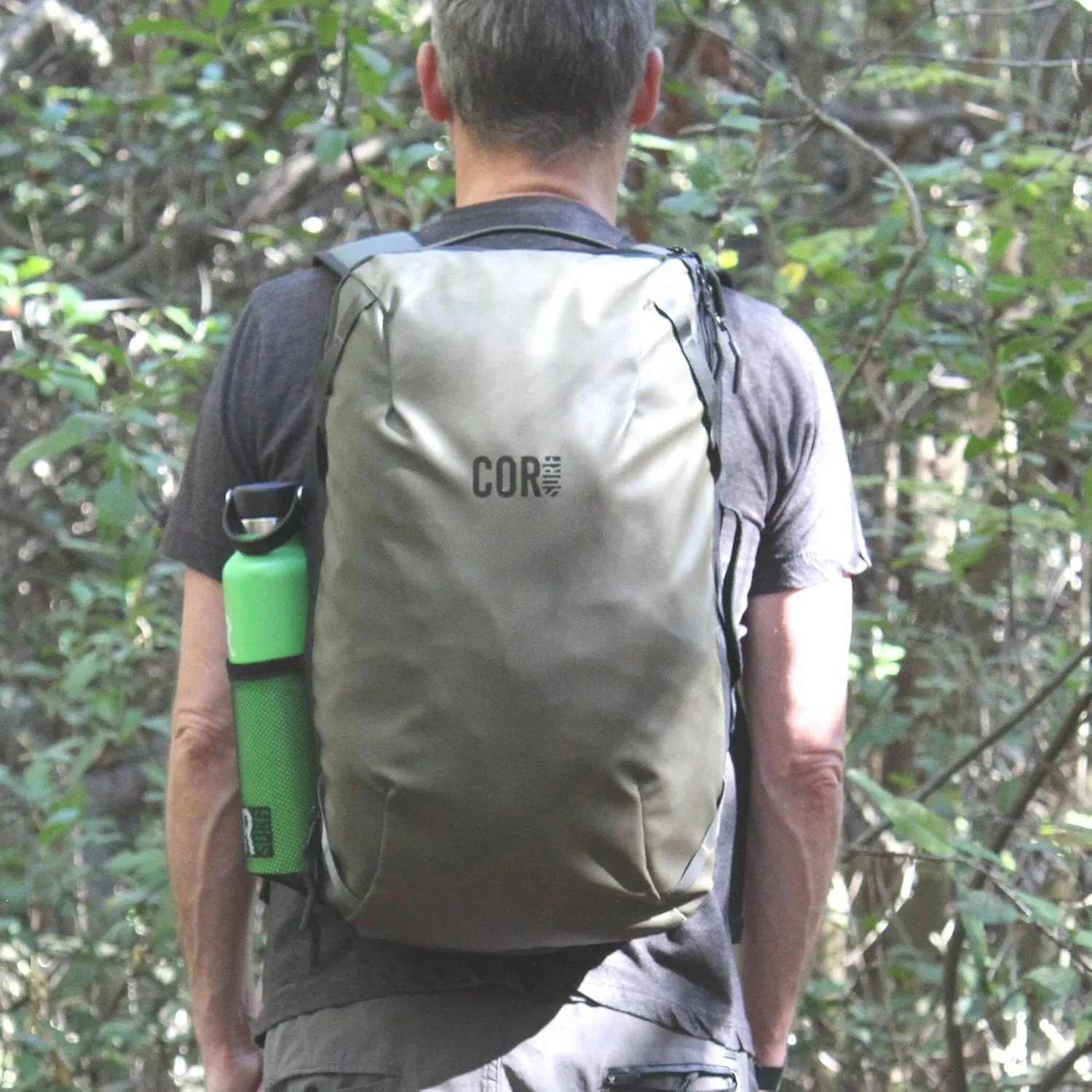 COR Surf Carry On Travel Backpack | NOW with Premium YKK Zippers | Flight Approved Carry On Laptop Backpack with Secret Passport Pockets | The Island Hopper (28L, Army Green)