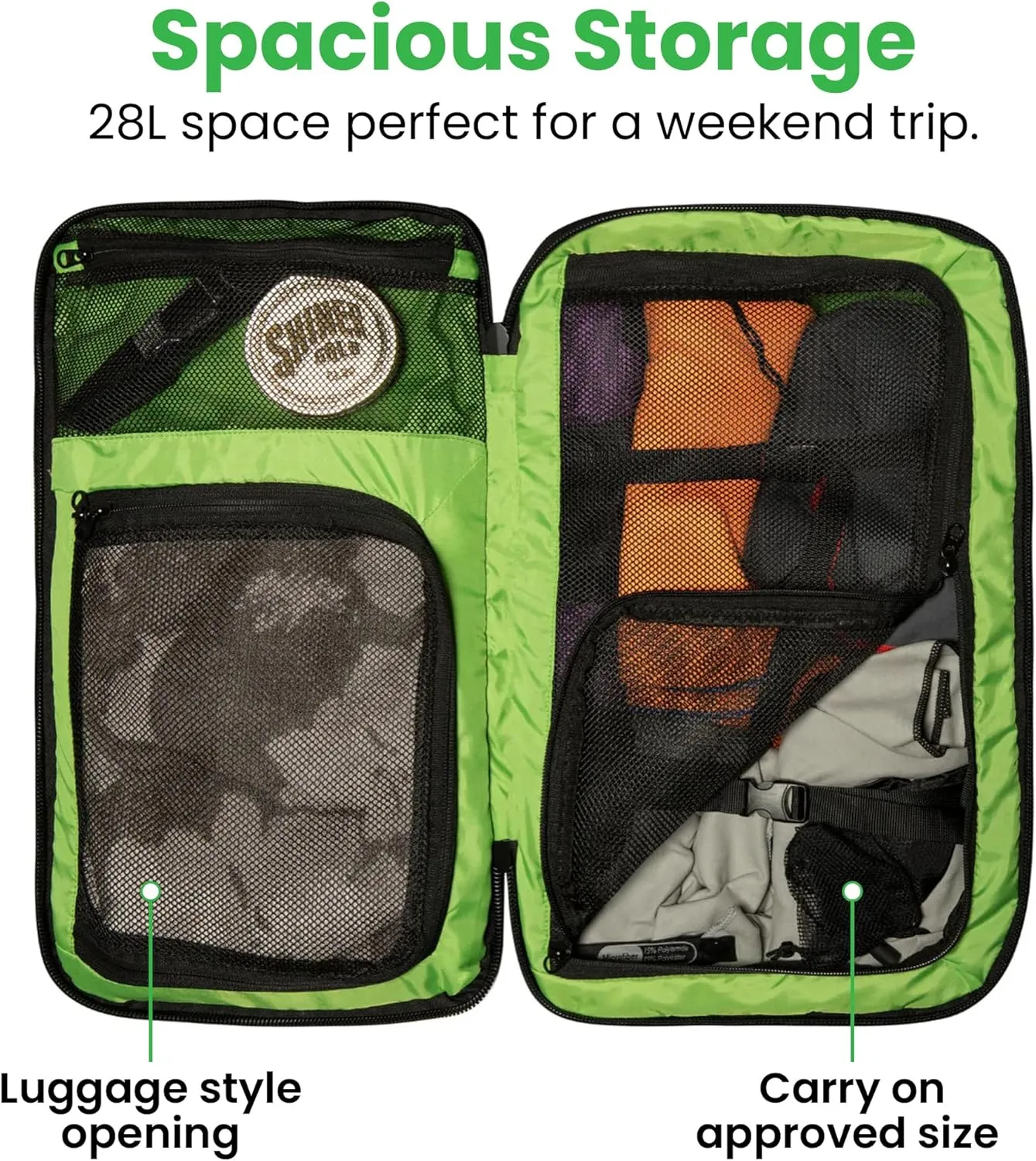 COR Surf Carry On Travel Backpack | NOW with Premium YKK Zippers | Flight Approved Carry On Laptop Backpack with Secret Passport Pockets | The Island Hopper (28L, Army Green)