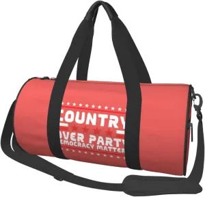 Country Over Party, Democracy Matters Duffel Bag Gym Bag Travel Sports Tote Large Foldable Beach Swim Yoga8