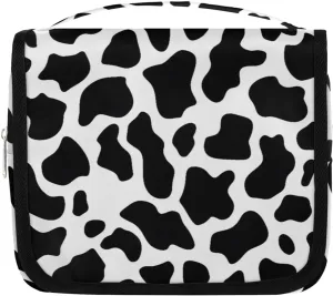 Cow Hanging Travel Toiletry Bag for Kids, Women Cosmetic Organizer Makeup Bag Pouch Men Shaving Dopp Kit Shower Bag With Sturdy Hook