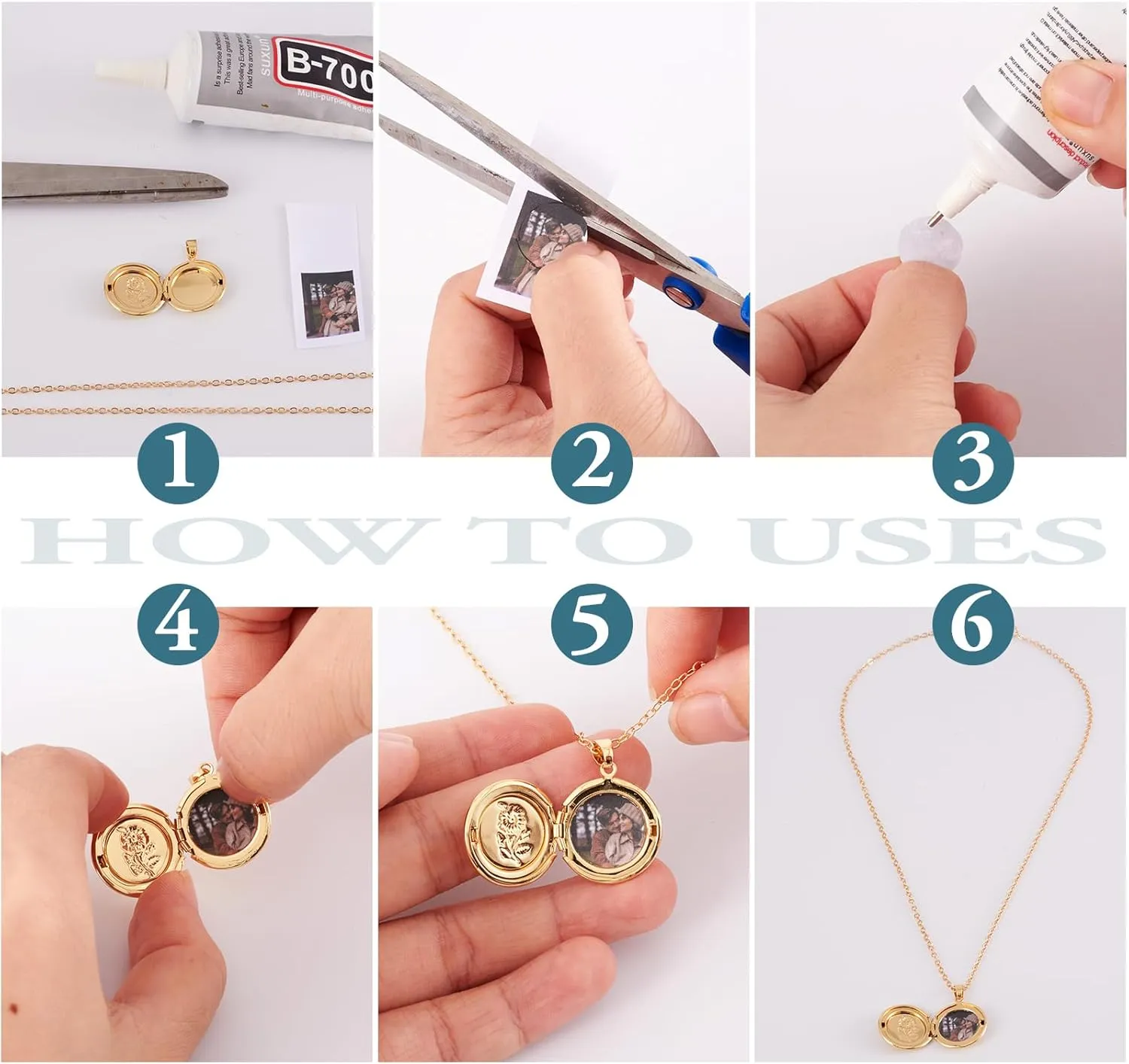 Craftdady 10pcs 18K Gold Flat Round Photo Locket Pendants Brass Picture Frame Charms with Embossed Flower Pattern 22.5x20mm for Necklaces Personalized Jewelry Crafts Making