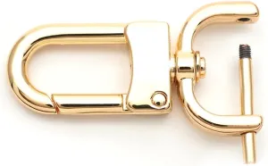 CRAFTMEMORE 2pcs Detachable Snap Hook Swivel Clasp w/Screw Bar VT99 Bag Strap Hardware Replacement (1 Inch, Gold)