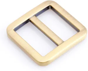CRAFTMEMORE Flat Metal Slide Buckle Triglide Strap Keeper Leathercraft Bag Belt Adjuster Sliders 6 Pack VTSL