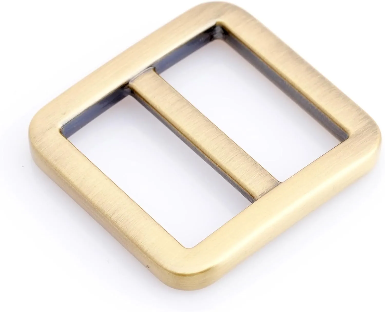 CRAFTMEMORE Flat Metal Slide Buckle Triglide Strap Keeper Leathercraft Bag Belt Adjuster Sliders 6 Pack VTSL