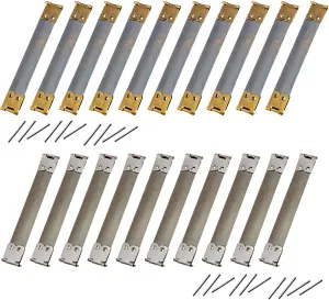 Create idea 20PCS 10cm Metal Internal Flex Frame Kiss Clasp Handbag Hinges Spring Bag Accessories for DIY Craft Coin Purse Bag Wallet Sewing Making 10PCS Silver & 10PCS Bronze