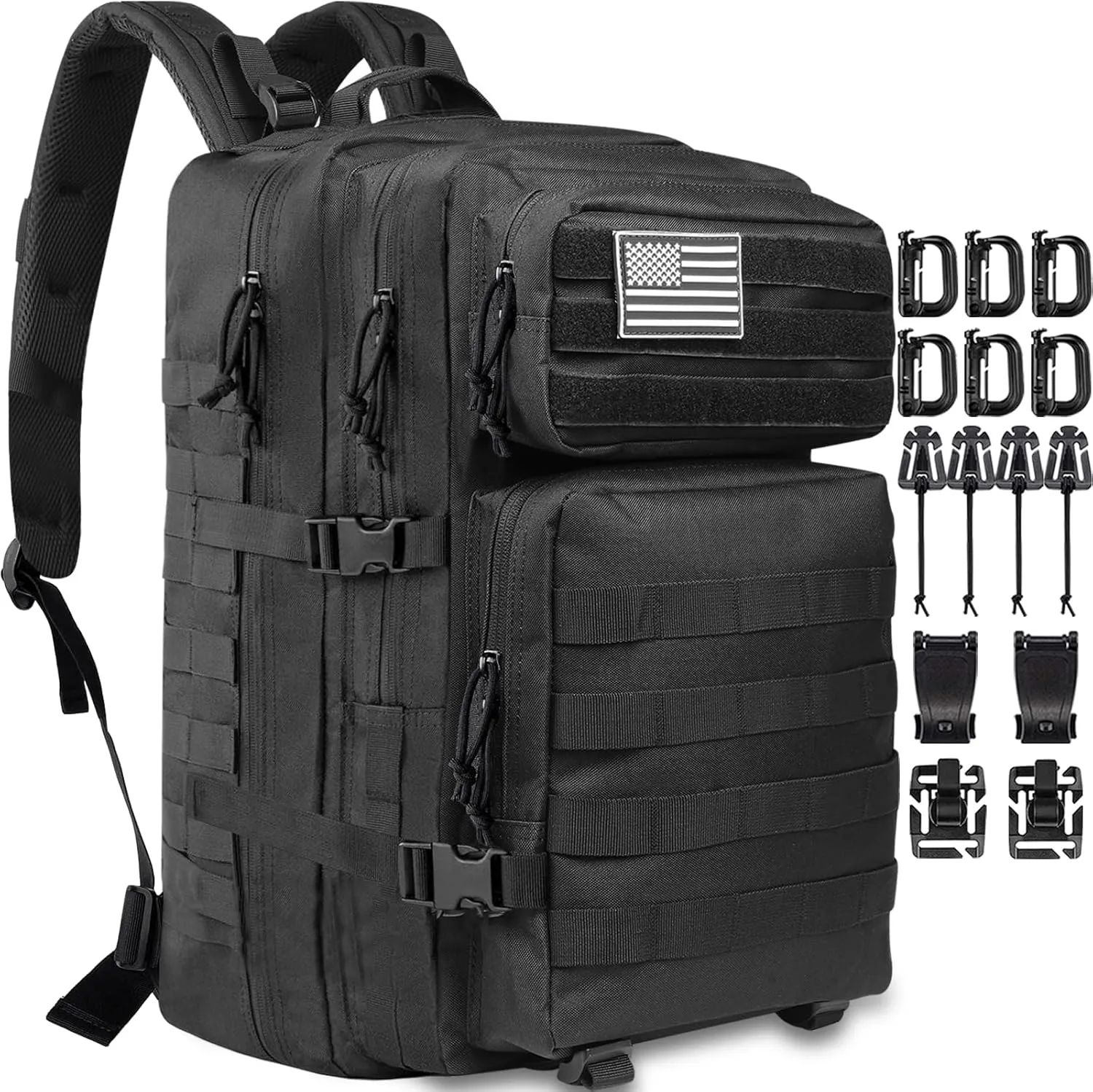 Createy 45L Military Tactical Backpack Large 3 Day Assault Pack Molle Bag Rucksack Bug Out Bag for Camping Hunting Hiking
