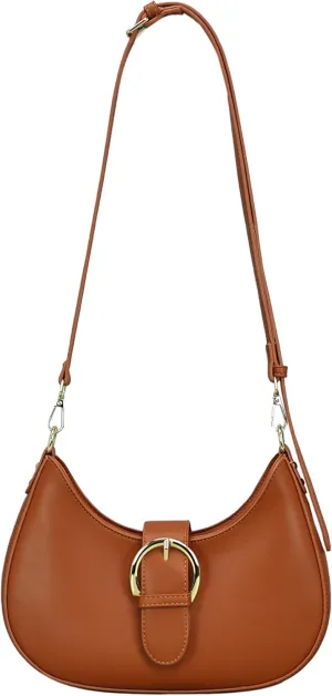 Crescent Bag for Women Small Shoulder Purses Leather Zip Handbag Crossbody Bags Cute Hobo Tote Bag