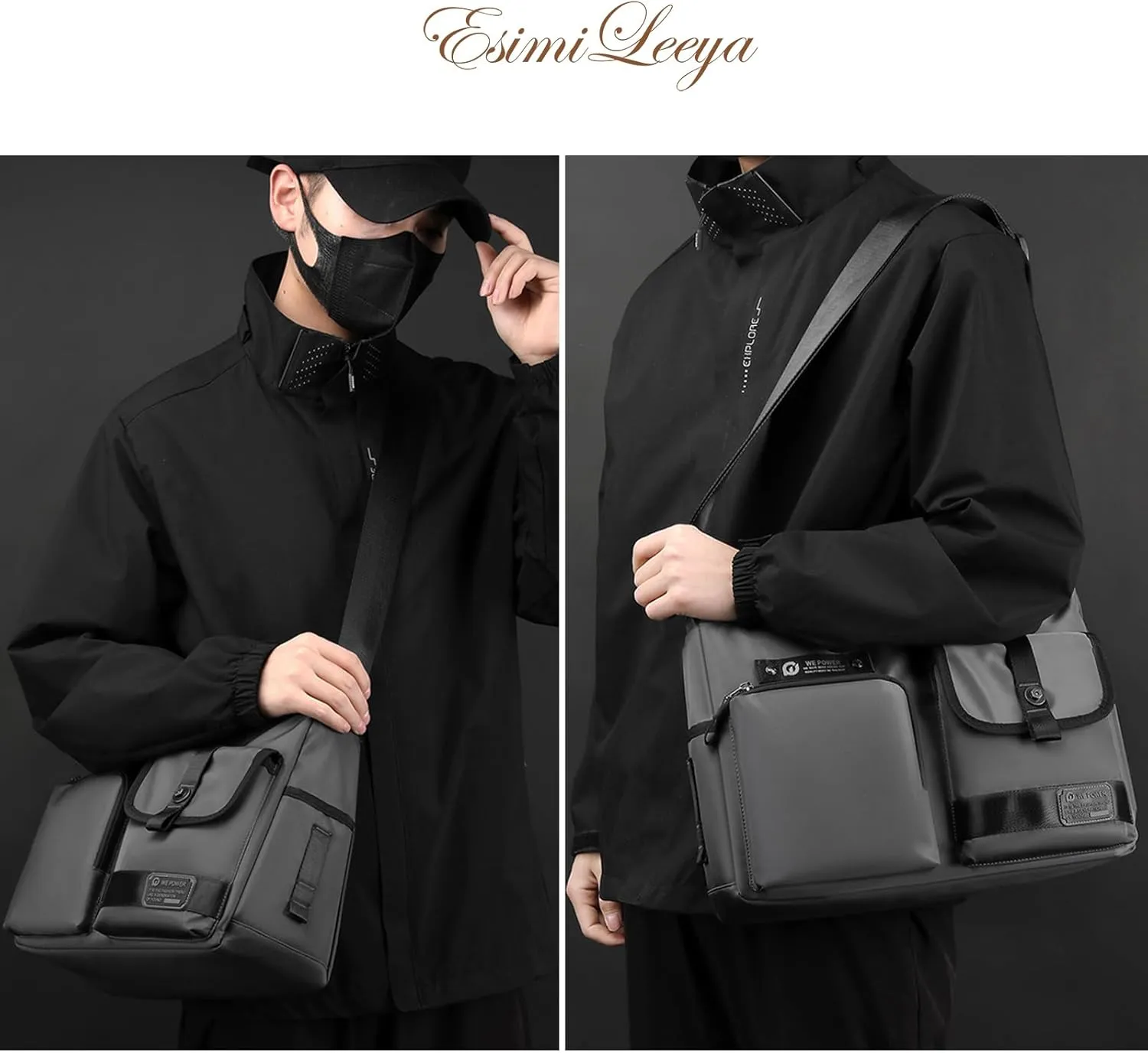 Crossbody Bag for Men with Pockets Waterproof Travel Messenger Bags for Men Men's Shoulder Bag