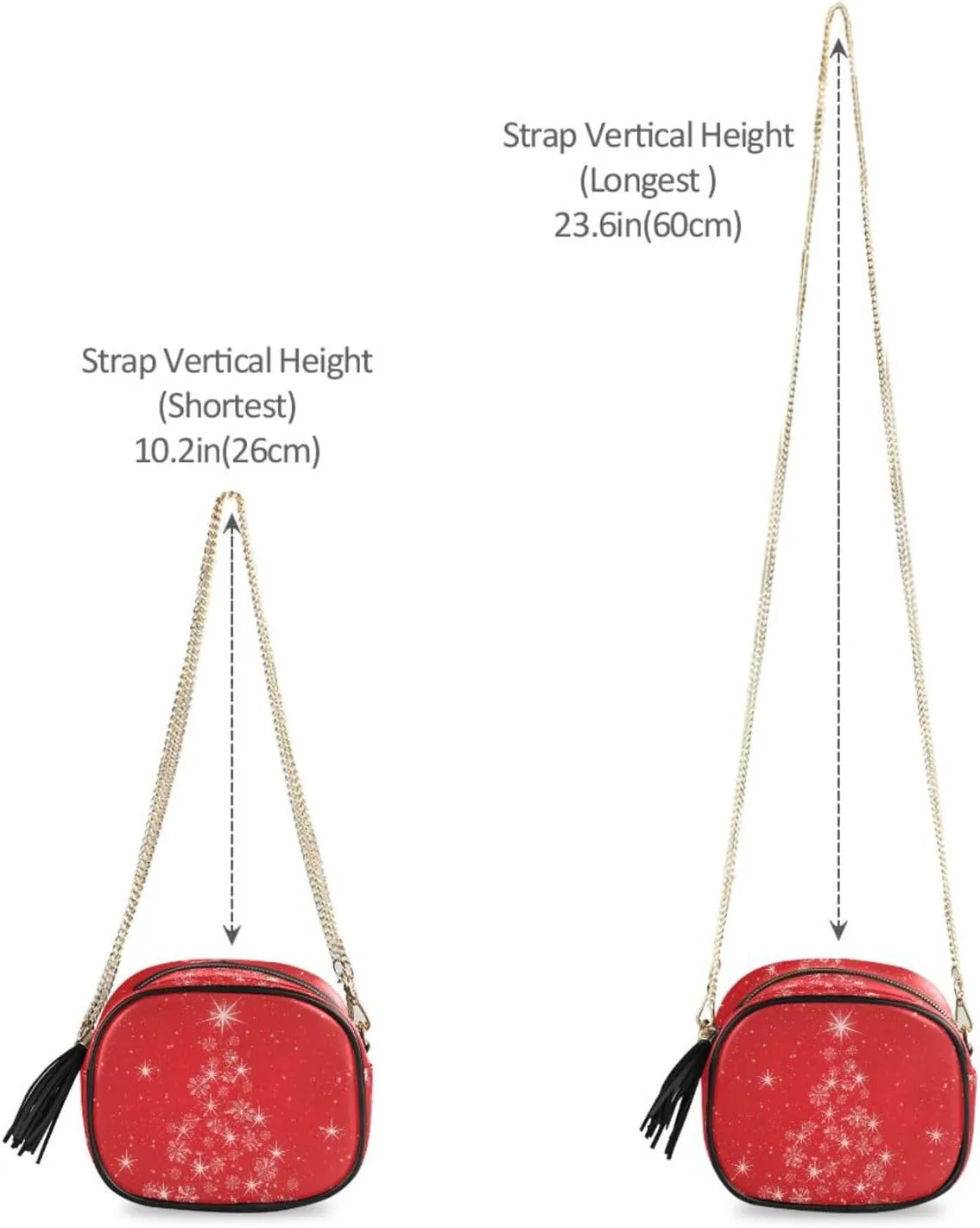 Crossbody Bag for Women Shoulder Bag with Chain Strap and Tassel