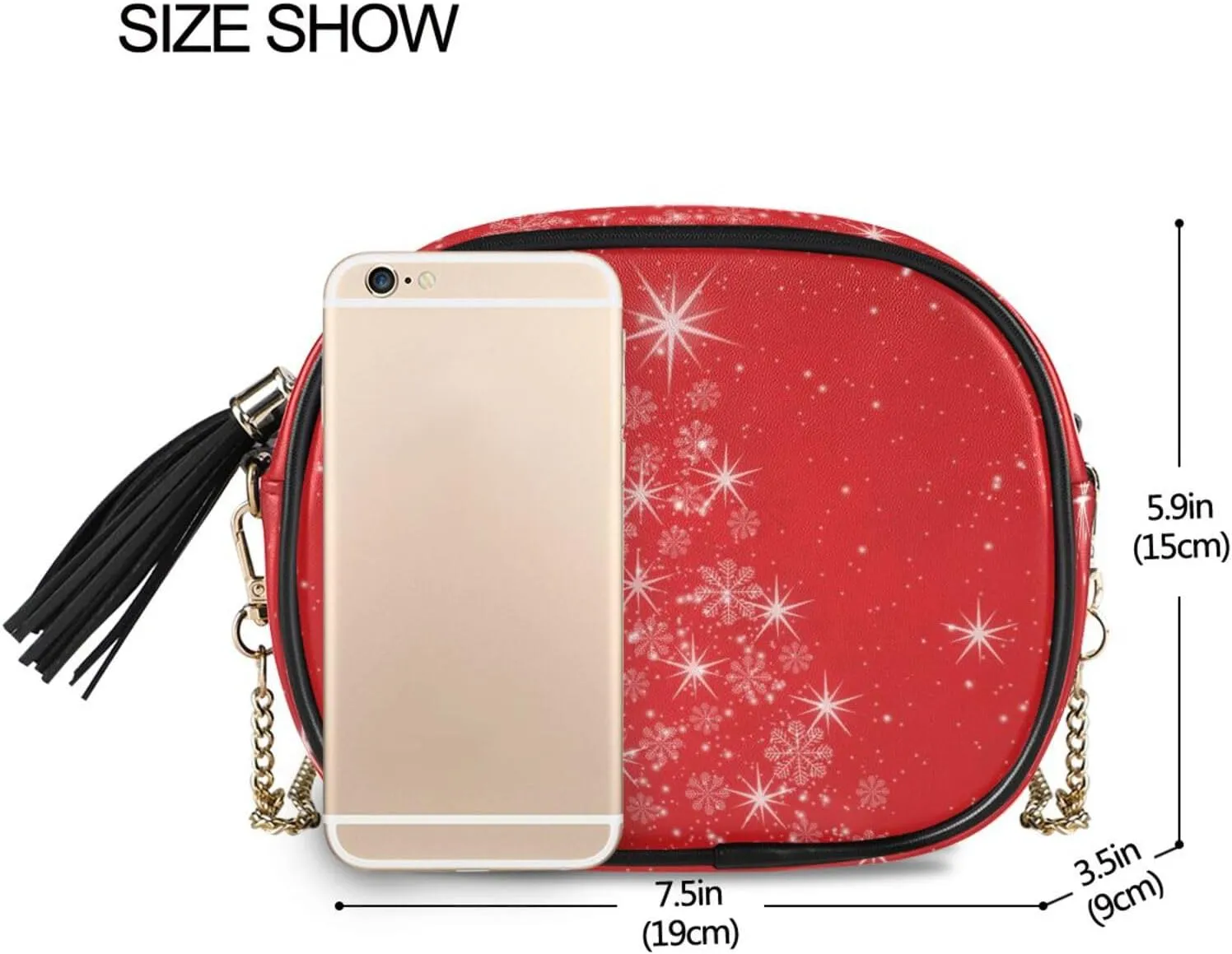 Crossbody Bag for Women Shoulder Bag with Chain Strap and Tassel
